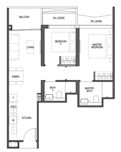 blossoms-by-the-park-floor-plan-2-bedroom-b1-singapore