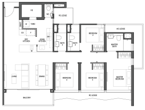 blossoms-by-the-park-floor-plan-4-bedroom-d1-singapore